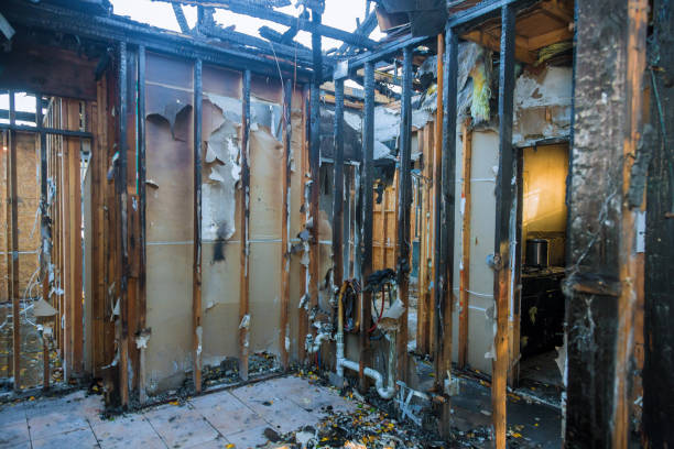 Professional Emergency Fire Damage Restoration technician working in Saint Michael, MN